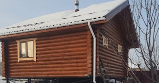 Баня из оцилиндрованного бревна под ключ в Сарове - от 137397 рублей